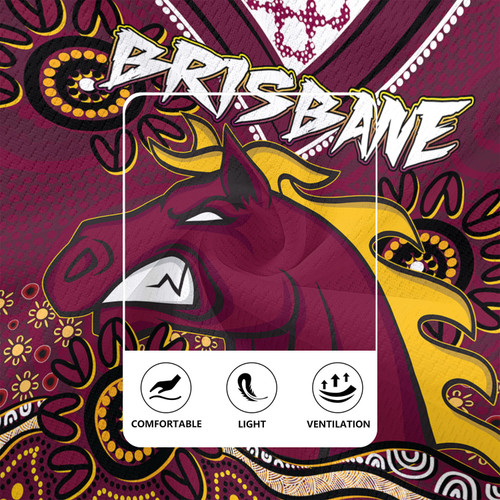Brisbane Broncos Rugby Jersey - Custom Maroon Bronxnation Blooded Aboriginal Inspired