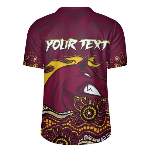 Brisbane Broncos Rugby Jersey - Custom Maroon Bronxnation Blooded Aboriginal Inspired