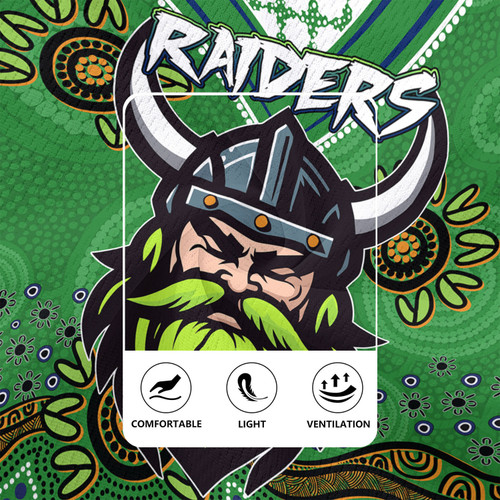 Canberra Raiders Rugby Jersey - Custom Green Canberra Raiders Blooded Aboriginal Inspired Canberra Raiders Rugby Jersey - Custom Green Canberra Raiders Blooded Aboriginal Inspired