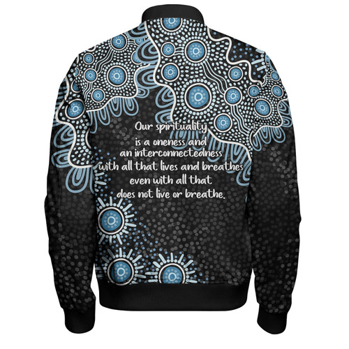 Australia Aboriginal Bomber Jacket - The More You Know The Less You Need Blue Bomber Jacket