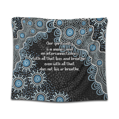 Australia Aboriginal Tapestry - The More You Know The Less You Need Blue Tapestry