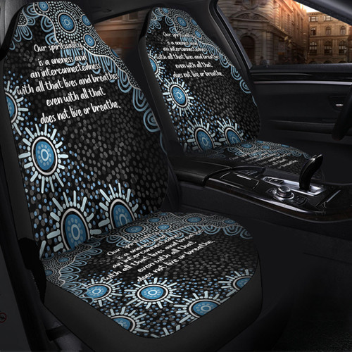 Australia Aboriginal Car Seat Covers - The More You Know The Less You Need Blue Car Seat Covers