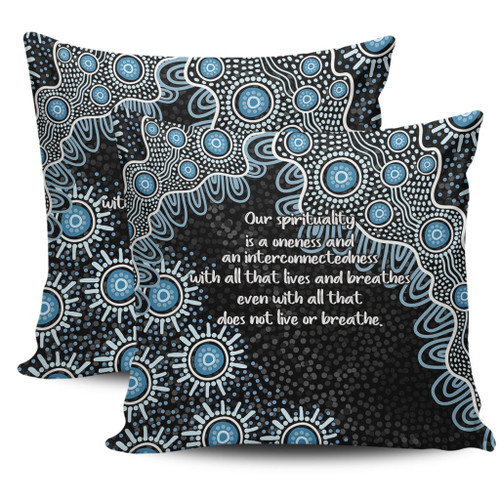 Australia Aboriginal Pillow Covers - The More You Know The Less You Need Blue Pillow Covers