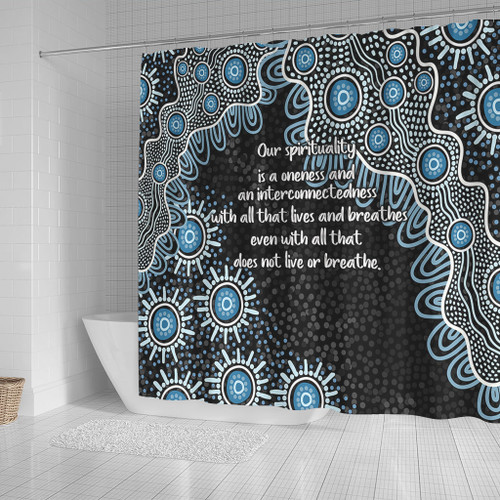 Australia Aboriginal Shower Curtain - The More You Know The Less You Need Blue Shower Curtain Australia Aboriginal Shower Curtain - The More You Know The Less You Need Blue Shower Curtain