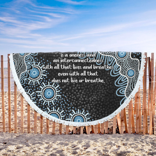 Australia Aboriginal Beach Blanket - The More You Know The Less You Need Blue Beach Blanket Australia Aboriginal Beach Blanket - The More You Know The Less You Need Blue Beach Blanket