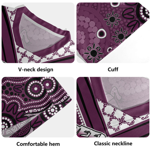 Cane Toads Rugby Jersey - Custom Maroon Cane Toad Blooded Aboriginal Inspired Cane Toads Rugby Jersey - Custom Maroon Cane Toad Blooded Aboriginal Inspired