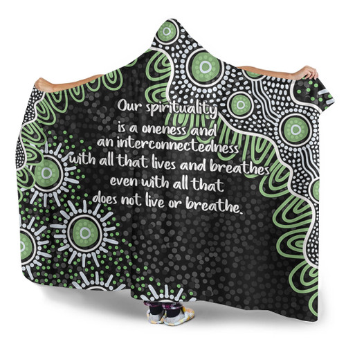Australia Aboriginal Hooded Blanket - The More You Know The Less You Need Green Hooded Blanket Australia Aboriginal Hooded Blanket - The More You Know The Less You Need Green Hooded Blanket