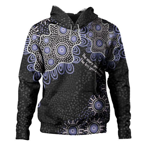 Australia Aboriginal Hoodie - The More You Know The Less You Need Purple Patterns Hoodie