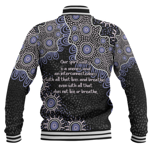 Australia Aboriginal Baseball Jacket - The More You Know The Less You Need Purple Patterns Baseball Jacket