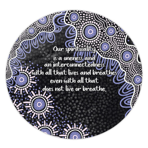 Australia Aboriginal Round Rug - The More You Know The Less You Need Purple Patterns Round Rug Australia Aboriginal Round Rug - The More You Know The Less You Need Purple Patterns Round Rug