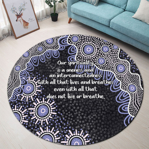 Australia Aboriginal Round Rug - The More You Know The Less You Need Purple Patterns Round Rug Australia Aboriginal Round Rug - The More You Know The Less You Need Purple Patterns Round Rug