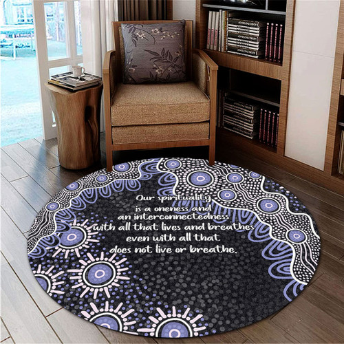Australia Aboriginal Round Rug - The More You Know The Less You Need Purple Patterns Round Rug Australia Aboriginal Round Rug - The More You Know The Less You Need Purple Patterns Round Rug