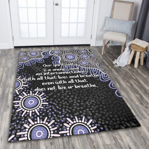 Australia Aboriginal Area Rug - The More You Know The Less You Need Purple Patterns Area Rug