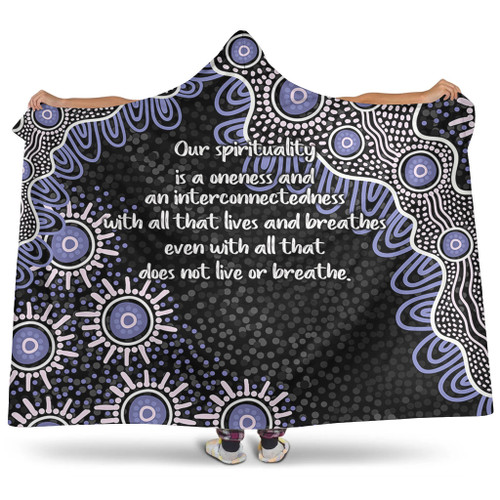 Australia Aboriginal Hooded Blanket - The More You Know The Less You Need Purple Patterns Hooded Blanket