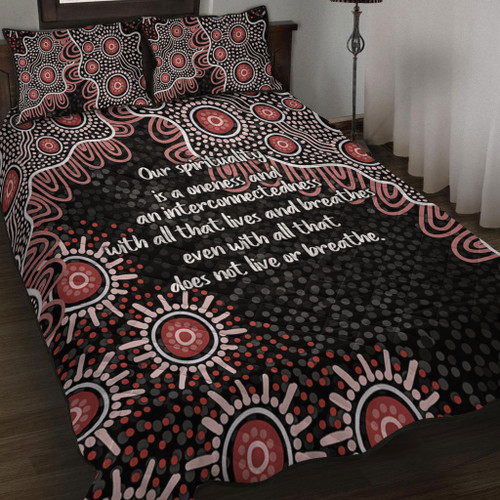 Australia Aboriginal Quilt Bed Set - The More You Know The Less You Need Red Patterns Quilt Bed Set