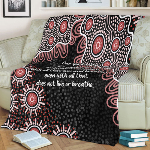 Australia Aboriginal Blanket - The More You Know The Less You Need Red Patterns Blanket