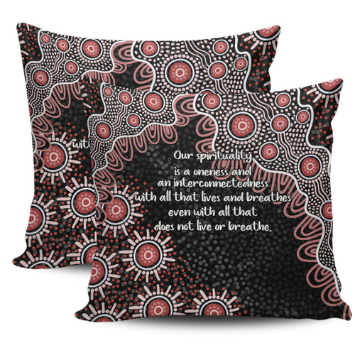 Australia Aboriginal Pillow Covers - The More You Know The Less You Need Red Patterns Pillow Covers