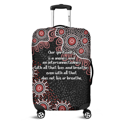 Australia Aboriginal Luggage Cover - The More You Know The Less You Need Red Patterns Luggage Cover Australia Aboriginal Luggage Cover - The More You Know The Less You Need Red Patterns Luggage Cover