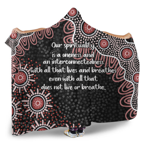 Australia Aboriginal Hooded Blanket - The More You Know The Less You Need Red Patterns Hooded Blanket Australia Aboriginal Hooded Blanket - The More You Know The Less You Need Red Patterns Hooded Blanket