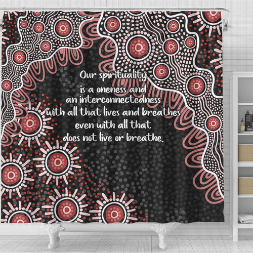 Australia Aboriginal Shower Curtain - The More You Know The Less You Need Red Patterns Shower Curtain Australia Aboriginal Shower Curtain - The More You Know The Less You Need Red Patterns Shower Curtain