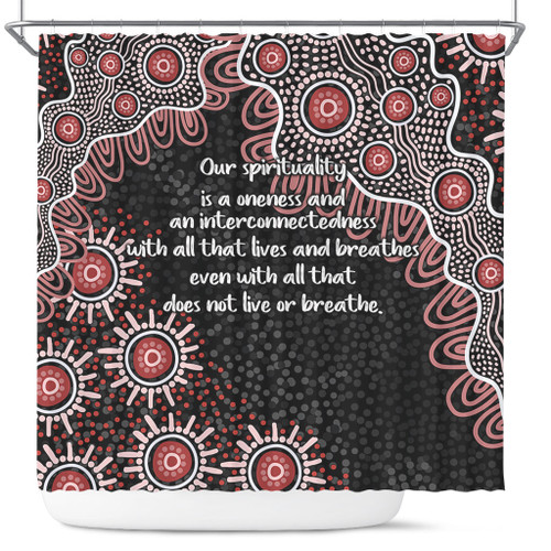 Australia Aboriginal Shower Curtain - The More You Know The Less You Need Red Patterns Shower Curtain Australia Aboriginal Shower Curtain - The More You Know The Less You Need Red Patterns Shower Curtain