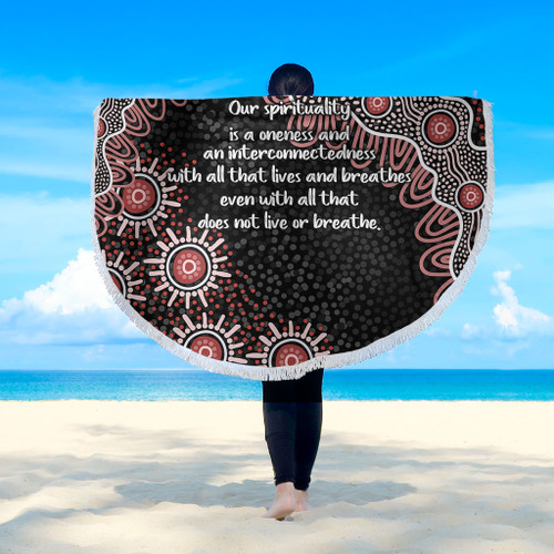 Australia Aboriginal Beach Blanket - The More You Know The Less You Need Red Patterns Beach Blanket Australia Aboriginal Beach Blanket - The More You Know The Less You Need Red Patterns Beach Blanket