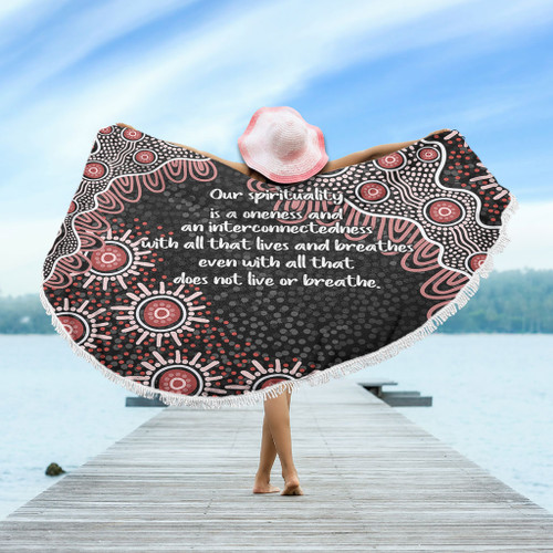 Australia Aboriginal Beach Blanket - The More You Know The Less You Need Red Patterns Beach Blanket Australia Aboriginal Beach Blanket - The More You Know The Less You Need Red Patterns Beach Blanket