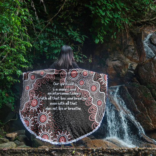 Australia Aboriginal Beach Blanket - The More You Know The Less You Need Red Patterns Beach Blanket Australia Aboriginal Beach Blanket - The More You Know The Less You Need Red Patterns Beach Blanket