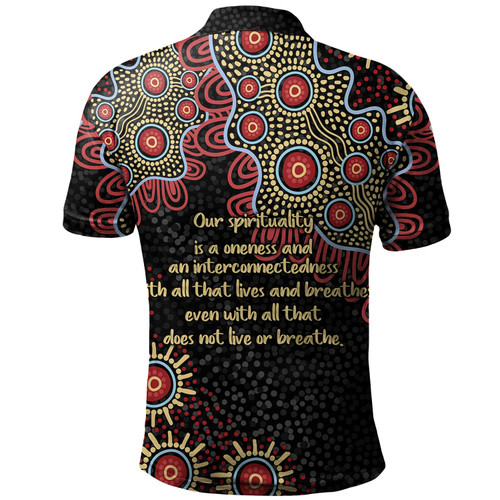 Australia Aboriginal Polo Shirt - The More You Know The Less You Need Red and Gold Patterns Polo Shirt Australia Aboriginal Polo Shirt - The More You Know The Less You Need Red and Gold Patterns Polo Shirt