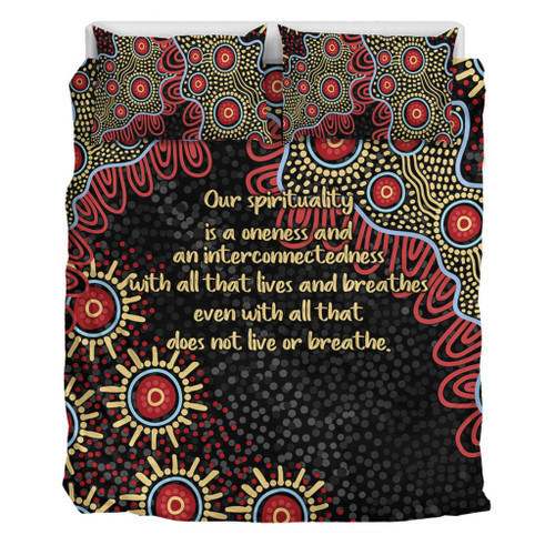 Australia Aboriginal Bedding Set - The More You Know The Less You Need Red and Gold Patterns Bedding Set Australia Aboriginal Bedding Set - The More You Know The Less You Need Red and Gold Patterns Bedding Set
