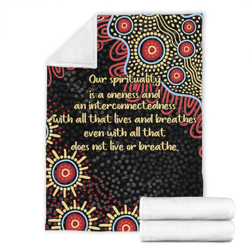 Australia Aboriginal Blanket - The More You Know The Less You Need Red and Gold Patterns Blanket Australia Aboriginal Blanket - The More You Know The Less You Need Red and Gold Patterns Blanket