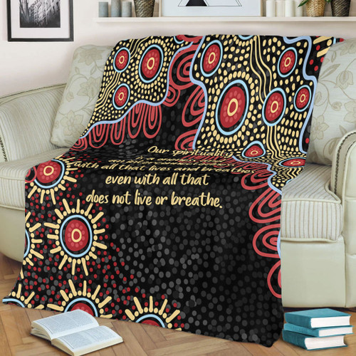 Australia Aboriginal Blanket - The More You Know The Less You Need Red and Gold Patterns Blanket Australia Aboriginal Blanket - The More You Know The Less You Need Red and Gold Patterns Blanket