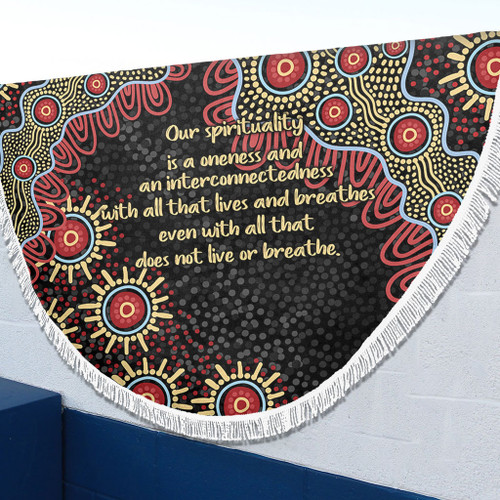 Australia Aboriginal Beach Blanket - The More You Know The Less You Need Red and Gold Patterns Beach Blanket Australia Aboriginal Beach Blanket - The More You Know The Less You Need Red and Gold Patterns Beach Blanket