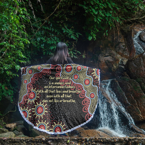 Australia Aboriginal Beach Blanket - The More You Know The Less You Need Red and Gold Patterns Beach Blanket Australia Aboriginal Beach Blanket - The More You Know The Less You Need Red and Gold Patterns Beach Blanket