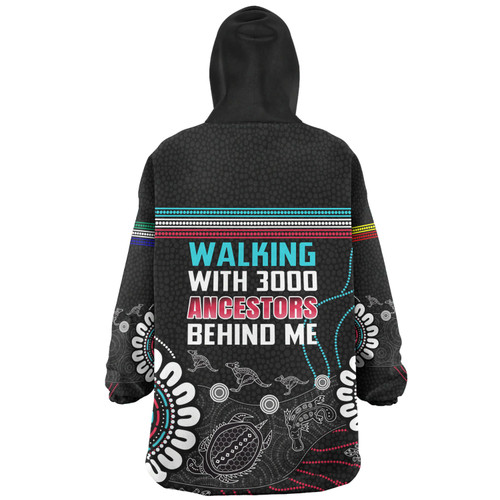 Australia Aboriginal Snug Hoodie - Walking with 3000 Ancestors Behind Me Black Snug Hoodie Australia Aboriginal Snug Hoodie - Walking with 3000 Ancestors Behind Me Black Snug Hoodie