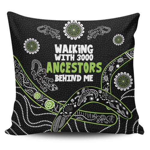 Australia Aboriginal Pillow Covers - Walking with 3000 Ancestors Behind Me Black and Green Patterns Pillow Covers Australia Aboriginal Pillow Covers - Walking with 3000 Ancestors Behind Me Black and Green Patterns Pillow Covers