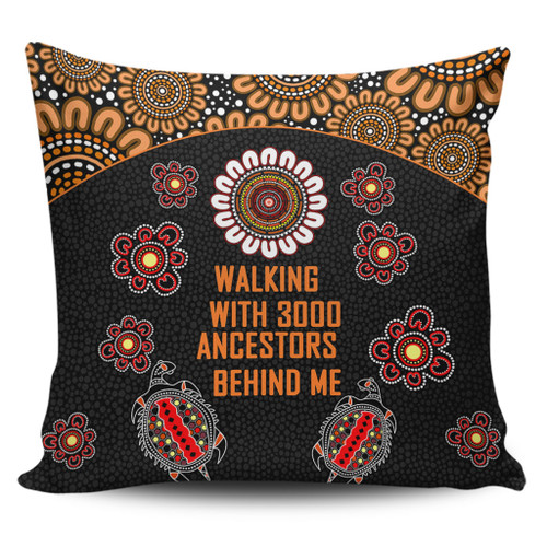Australia Aboriginal Pillow Covers - Walking with 3000 Ancestors Behind Me Black and Orange Patterns Pillow Covers Australia Aboriginal Pillow Covers - Walking with 3000 Ancestors Behind Me Black and Orange Patterns Pillow Covers