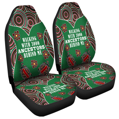 Australia Aboriginal Car Seat Covers - Walking with 3000 Ancestors Behind Me Green Patterns Car Seat Covers Australia Aboriginal Car Seat Covers - Walking with 3000 Ancestors Behind Me Green Patterns Car Seat Covers