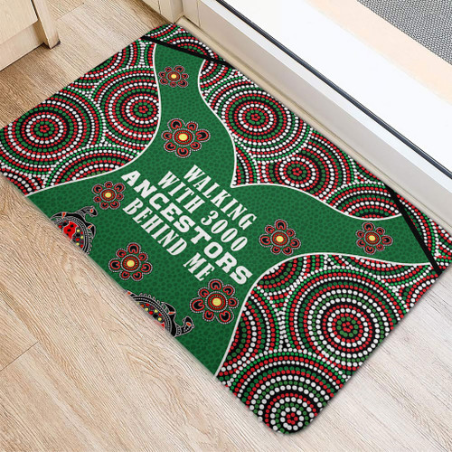 Australia Aboriginal Door Mat - Walking with 3000 Ancestors Behind Me Green Patterns Door Mat Australia Aboriginal Door Mat - Walking with 3000 Ancestors Behind Me Green Patterns Door Mat