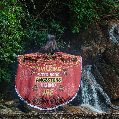 Australia Aboriginal Beach Blanket - Walking with 3000 Ancestors Behind Me Red and Gold Patterns Beach Blanket Australia Aboriginal Beach Blanket - Walking with 3000 Ancestors Behind Me Red and Gold Patterns Beach Blanket