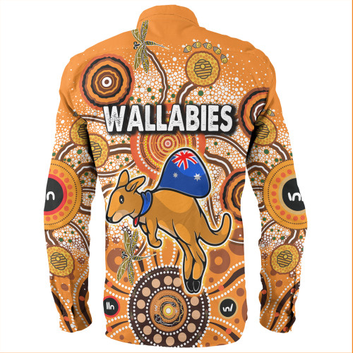 Australia Aboriginal Custom Long Sleeve Shirts - Dragonfly Flies Into Beehive And Snake Circle Long Sleeve Shirts Australia Aboriginal Custom Long Sleeve Shirts - Dragonfly Flies Into Beehive And Snake Circle Long Sleeve Shirts