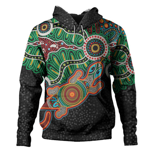 Australia Aboriginal Hoodie - Walking with 3000 Ancestors Behind Me With Goanna Hoodie Australia Aboriginal Hoodie - Walking with 3000 Ancestors Behind Me With Goanna Hoodie