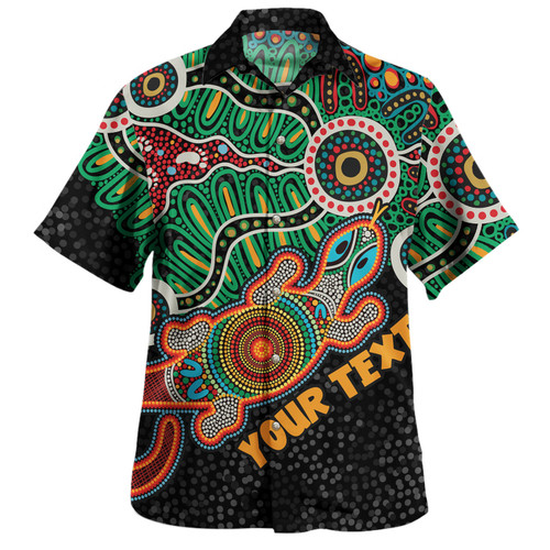 Australia Aboriginal Hawaiian Shirt - Walking with 3000 Ancestors Behind Me With Goanna Hawaiian Shirt Australia Aboriginal Hawaiian Shirt - Walking with 3000 Ancestors Behind Me With Goanna Hawaiian Shirt