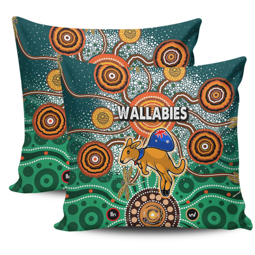 Australia Aboriginal Custom Pillow Covers - Dragonfly Flies Into Beehive And Snake Circle 2 Pillow Covers