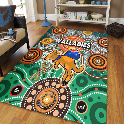 Australia Aboriginal Custom Area Rug - Dragonfly Flies Into Beehive And Snake Circle 2 Area Rug