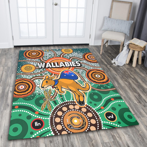 Australia Aboriginal Custom Area Rug - Dragonfly Flies Into Beehive And Snake Circle 2 Area Rug