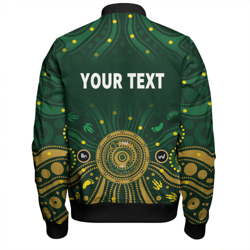 Australia Aboriginal Custom Bomber Jacket - Snake Circle And Symbols With Aboriginal Style Bomber Jacket