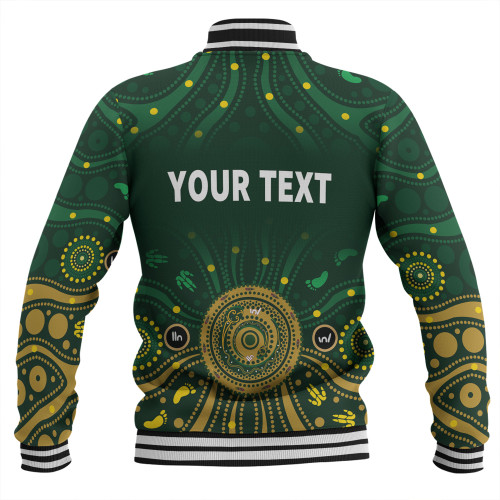 Australia Aboriginal Custom Baseball Jacket - Snake Circle And Symbols With Aboriginal Style Baseball Jacket