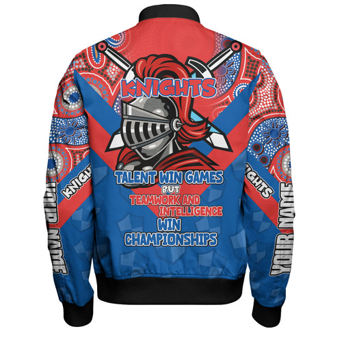 Newcastle Knights Sport Bomber Jacket - Custom Talent Win Games But Teamwork And Intelligence Win Championships With Aboriginal Style Newcastle Knights Sport Bomber Jacket - Custom Talent Win Games But Teamwork And Intelligence Win Championships With Aboriginal Style