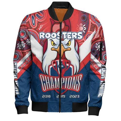 Sydney Roosters Bomber Jacket - Custom Talent Win Games But Teamwork And Intelligence Win Championships With Aboriginal Style